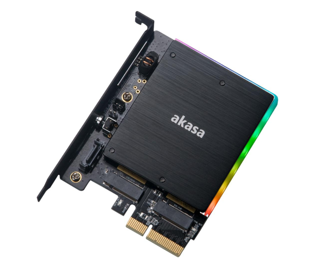 Akasa adaptera M.2 PCI-E RGB LED - 1144328 - zdjęcie